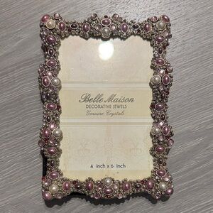 Decorative Jewel Frame - Pink and Cream